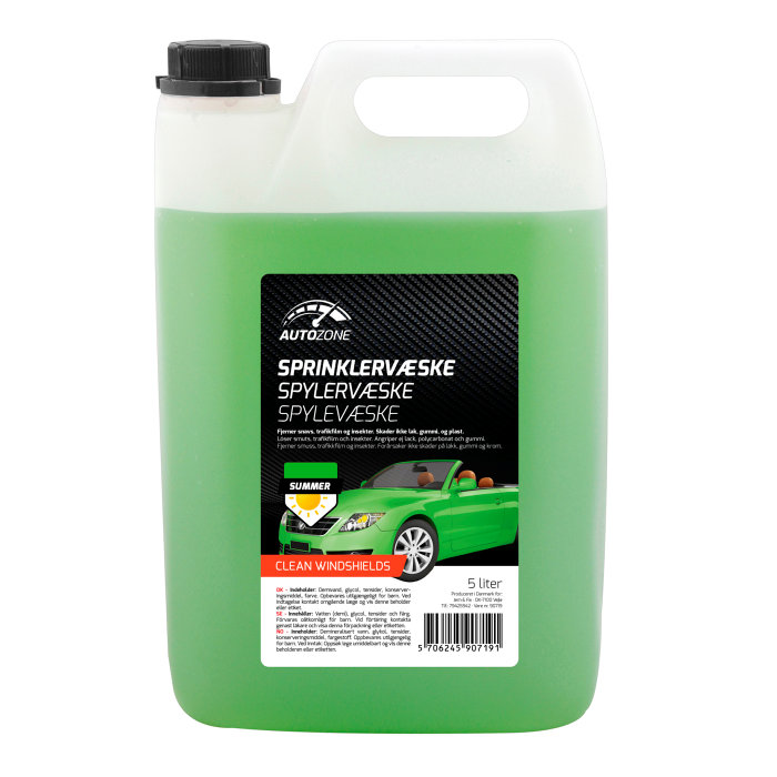 Spylervæske sommer 5 liter - Autozone